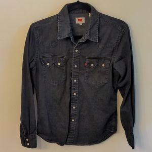 Levi's Western Pearl Snap Cowboy Button Up Shirt Long Sleeve